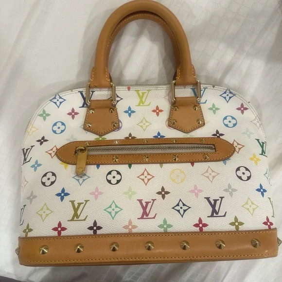 Louis Vuitton White Multicolor Alma PM in great condition - Picture 2 of 4